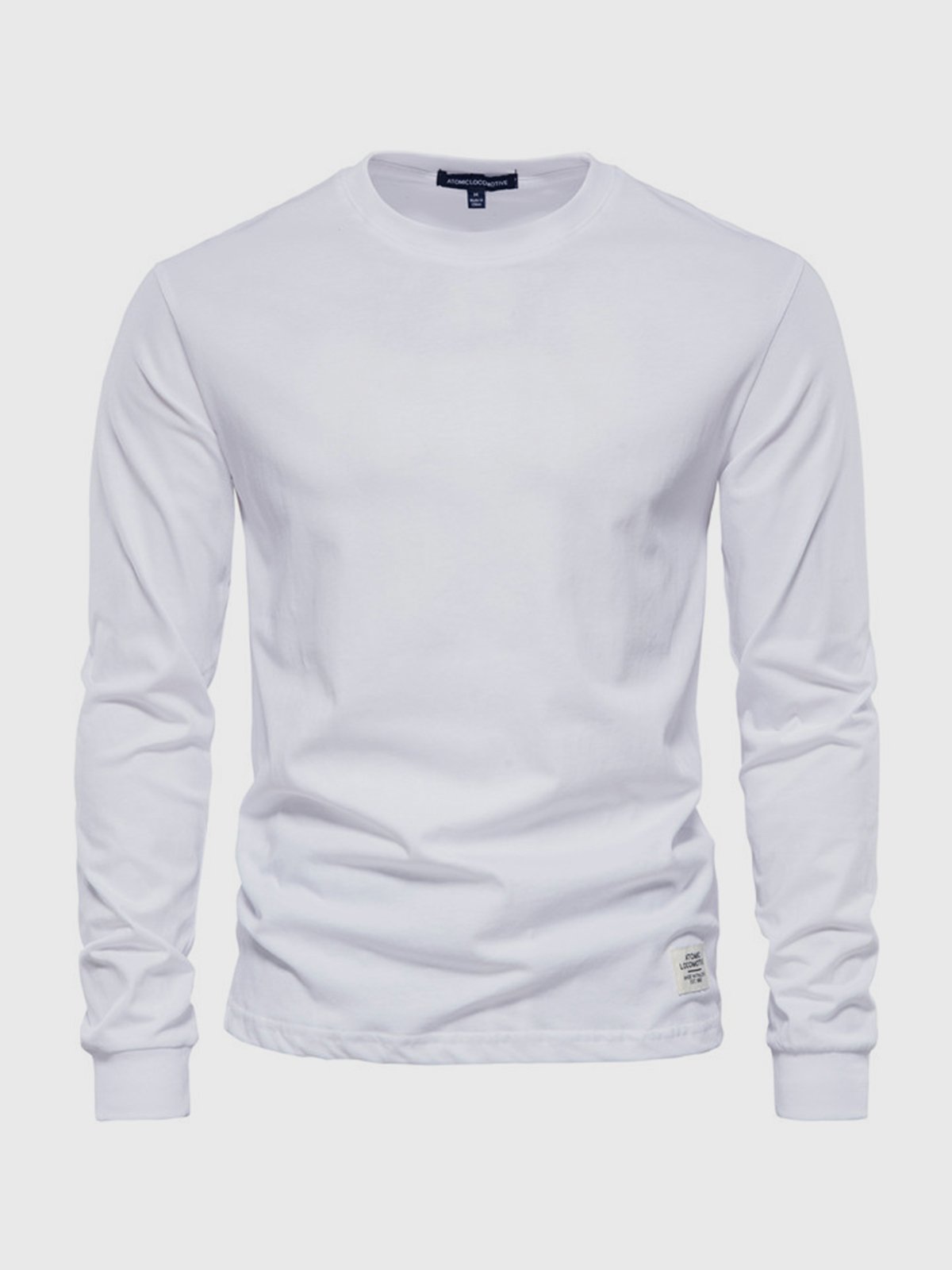 Heren Longsleeve van Katoen met Ronde Hals – Casual & Comfortabel