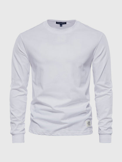 Heren Longsleeve van Katoen met Ronde Hals – Casual & Comfortabel