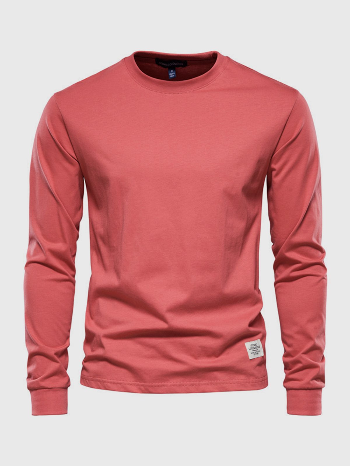 Heren Longsleeve van Katoen met Ronde Hals – Casual & Comfortabel
