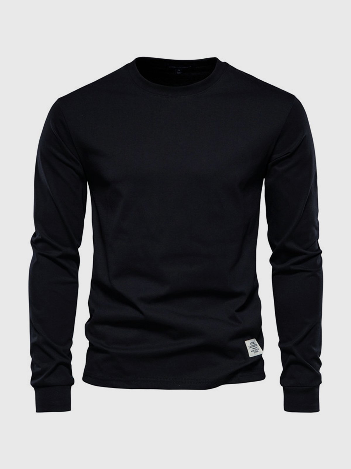 Heren Longsleeve van Katoen met Ronde Hals – Casual & Comfortabel