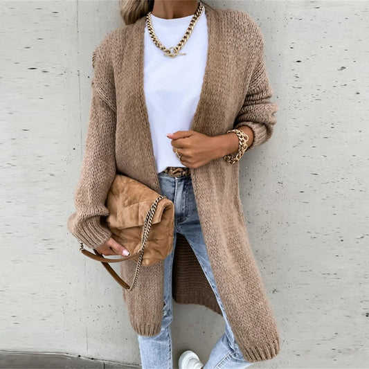 Elegante Kasjmier Damesvest – Middenlang & Warm voor Herfst/Winter