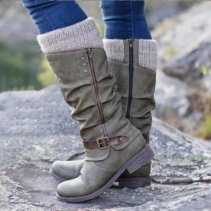 Stevige Orthopedische Dameslaarzen met Platte Hak – Warm, Waterdicht & Comfortabel