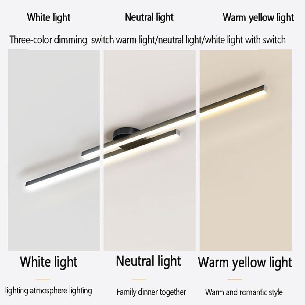 Moderne Aluminium LED Plafondlamp – Minimalistisch Semi-Flush Design voor Woonkamer of Hal
