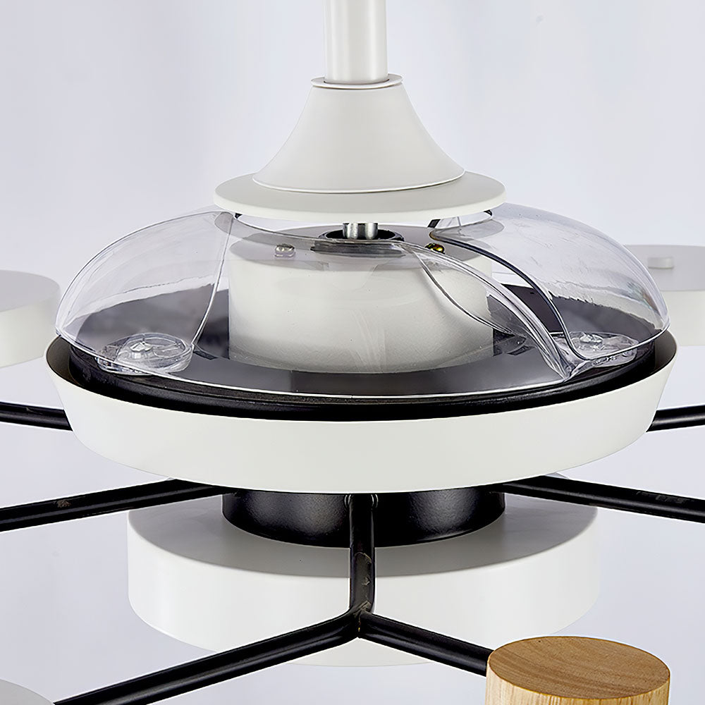 Skandinavische LED Schlafzimmer Deckenventilator Lampe