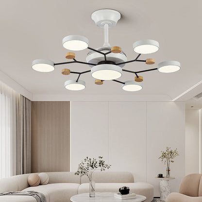 Skandinavische LED Schlafzimmer Deckenventilator Lampe
