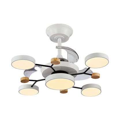 Skandinavische LED Schlafzimmer Deckenventilator Lampe