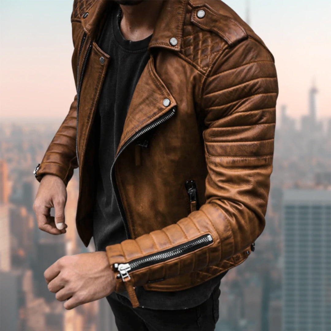 Klassiek Heren Leren jas – Stoere Streetstyle Look