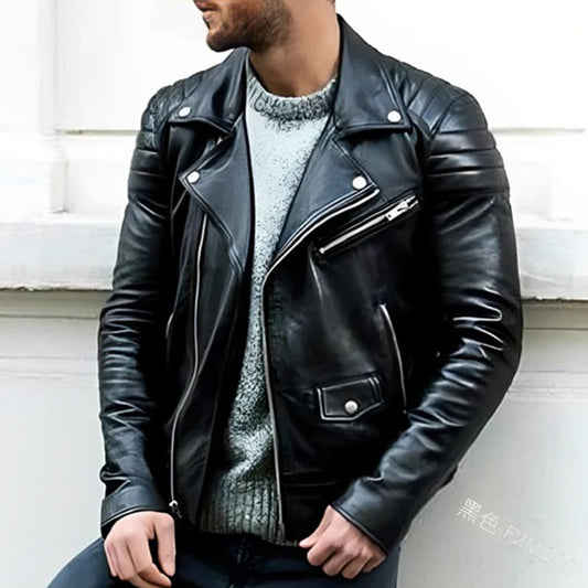 Klassiek Heren Leren jas – Stoere Streetstyle Look