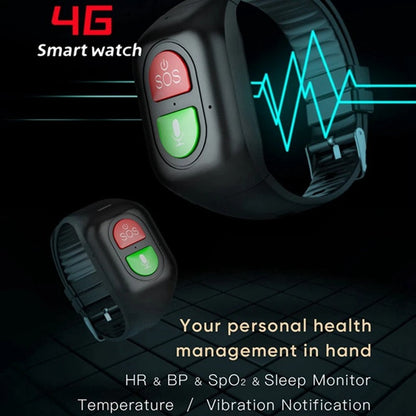 4G GPS Smartwatch voor Senioren – SOS Alarm, Gezondheidsmonitoring & Locatietracking