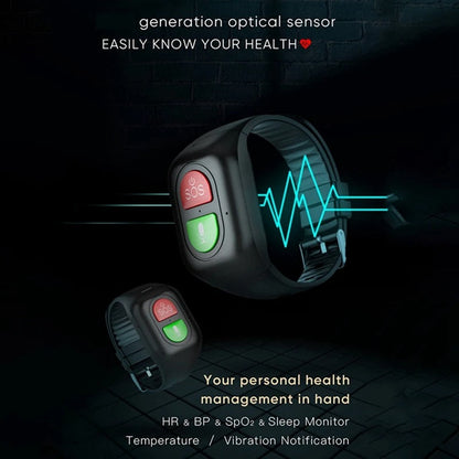 4G GPS Smartwatch voor Senioren – SOS Alarm, Gezondheidsmonitoring & Locatietracking