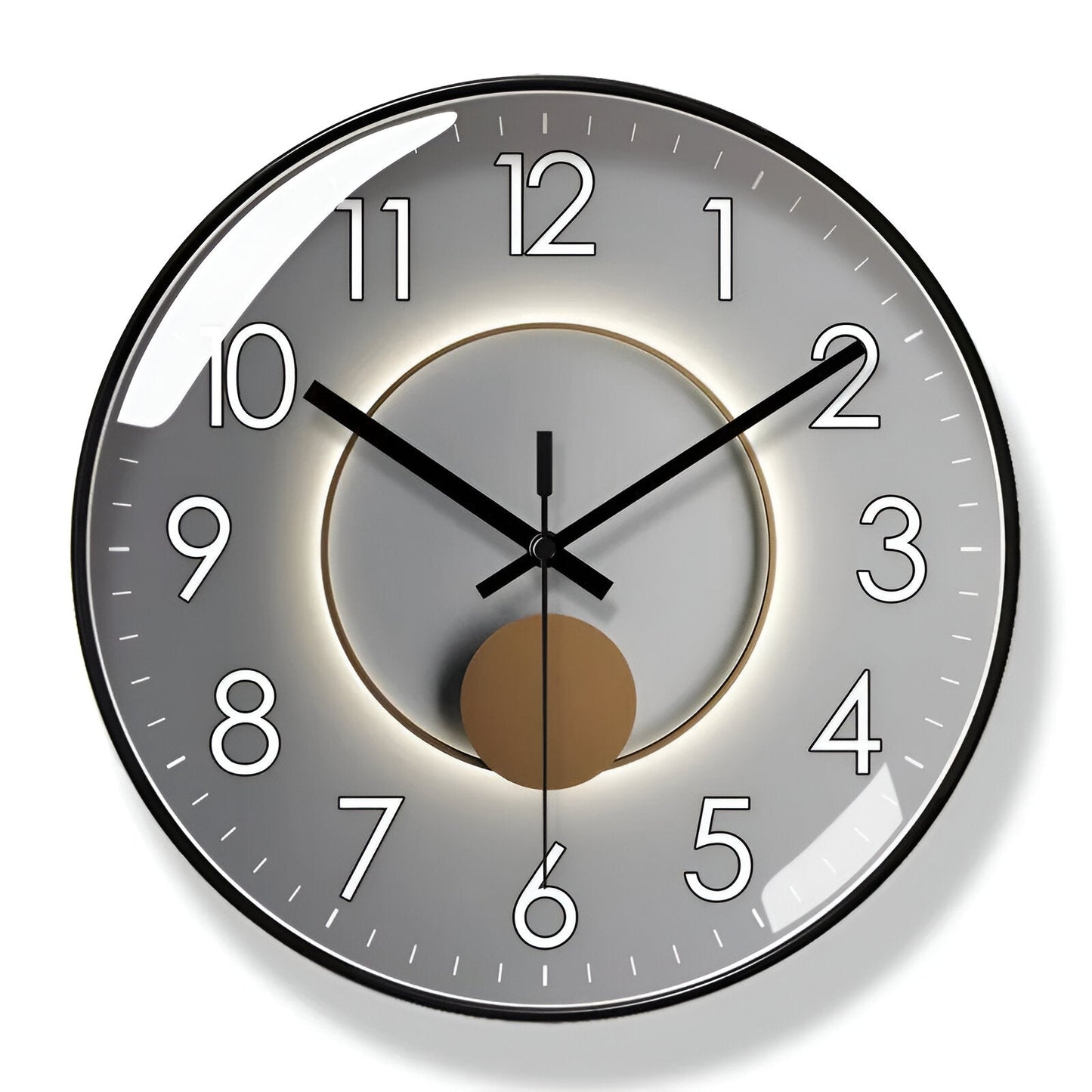 NordicTime – Moderne Wandklok in Zwart-Wit Design