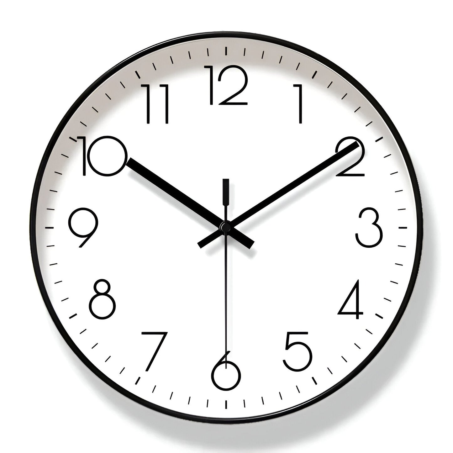 NordicTime – Moderne Wandklok in Zwart-Wit Design
