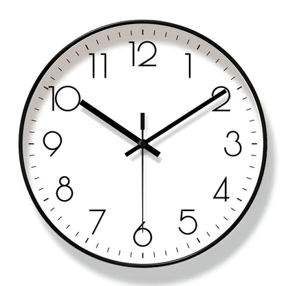 NordicTime – Moderne Wandklok in Zwart-Wit Design