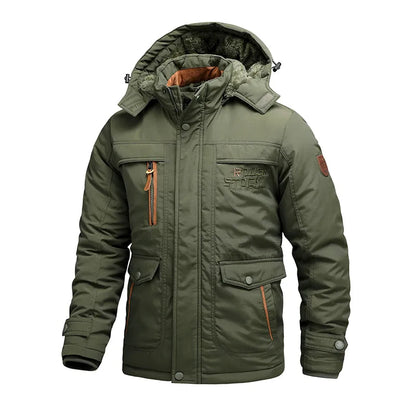 Heren Winterjas Tactisch – Waterdicht & Gevoerd met Afneembare Capuchon
