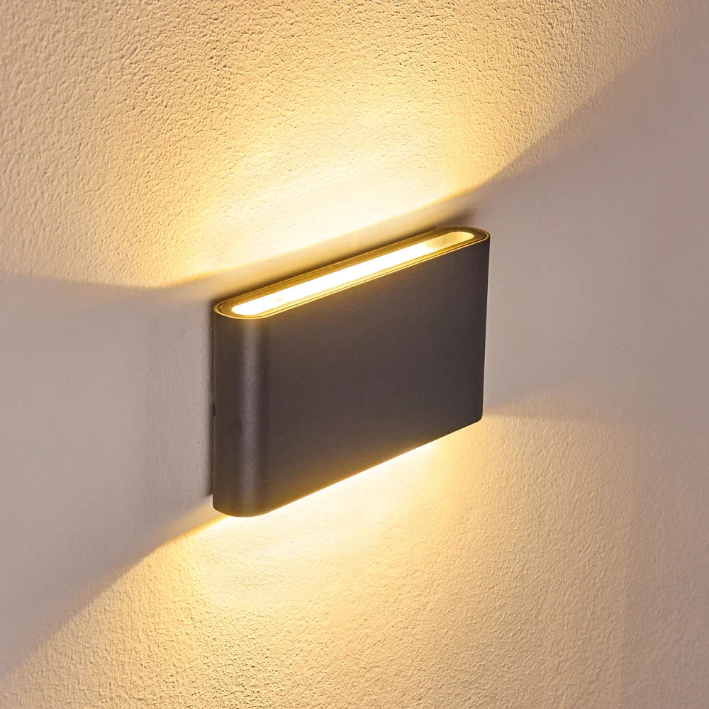 Moderne wasserdichte Außenlampe – Aluminium-Wandlampe mit Auf- und Abwärtslicht, IP65