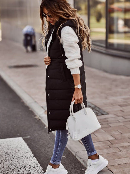 Camilla – Lange Gewatteerde Bodywarmer voor Dames