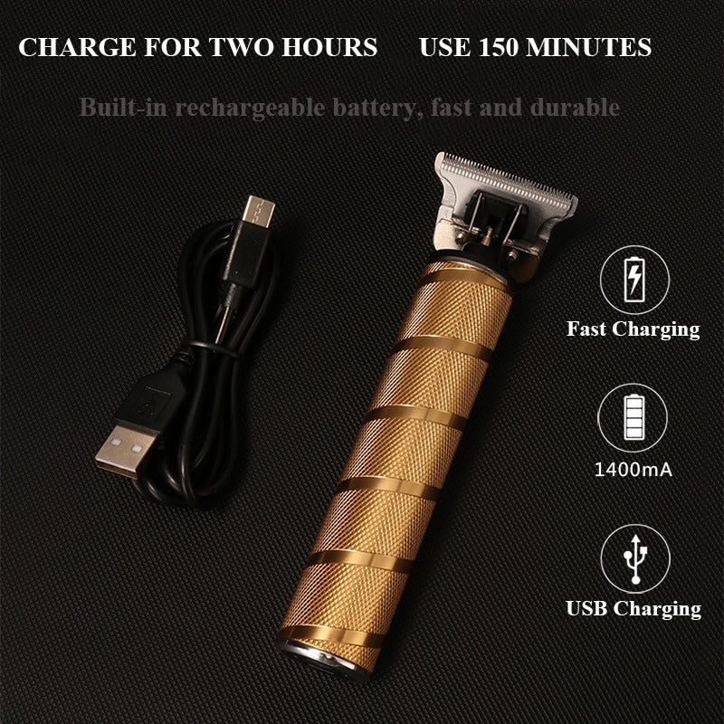 Professionele Haartrimmer Set - 3-in-1  Draadloze Tondeuse, T-Blade & Scheerapparaat voor Mannen