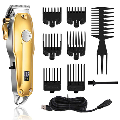 Professionele Haartrimmer Set - 3-in-1  Draadloze Tondeuse, T-Blade & Scheerapparaat voor Mannen