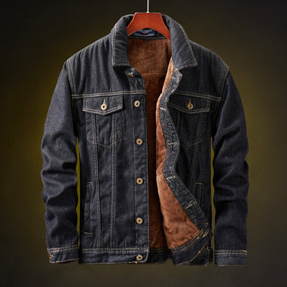 Herren Denim Jacke mit Sherpa-Futter - Warm und Robust
