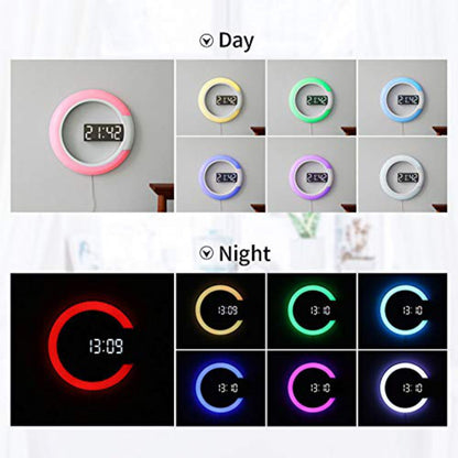 Stylish LED Wall Clock with Adjustable Mood Lighting