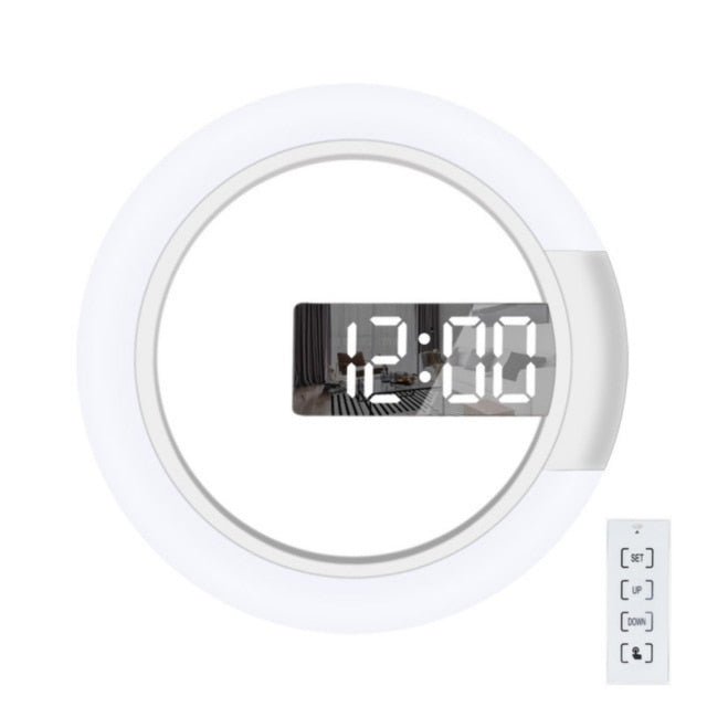 Stylish LED Wall Clock with Adjustable Mood Lighting
