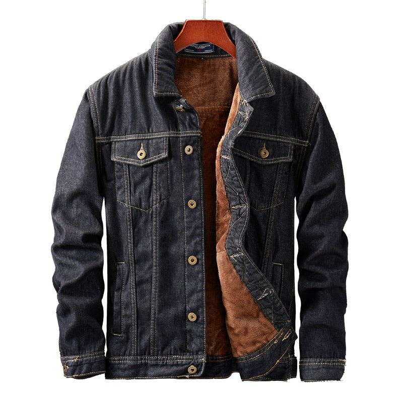 Herren Denim Jacke mit Sherpa-Futter - Warm und Robust