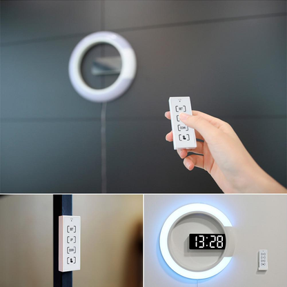 Stylish LED Wall Clock with Adjustable Mood Lighting