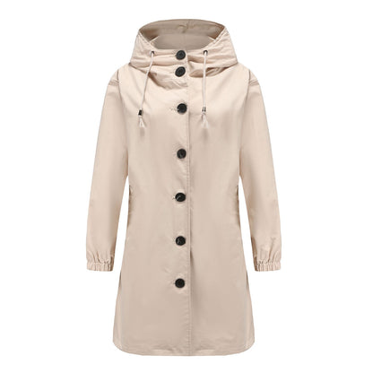 Dames Waterdichte Regenjas met Capuchon