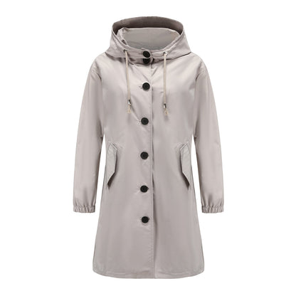 Dames Waterdichte Regenjas met Capuchon