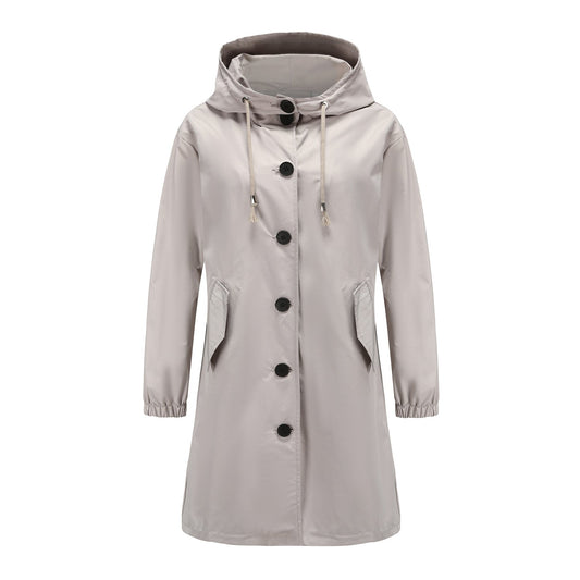 Dames Waterdichte Regenjas met Capuchon