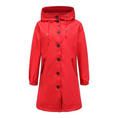 Dames Waterdichte Regenjas met Capuchon