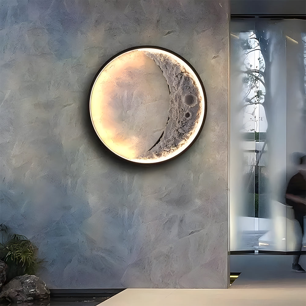 Art Decor Moon Shaped Waterproof Outdoor LED Wall Lights IP65