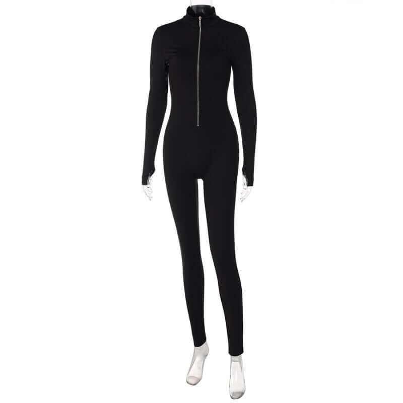 Dames Jumpsuit met Rits – Elegant en Modern Ontwerp