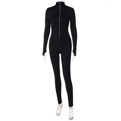 Dames Jumpsuit met Rits – Elegant en Modern Ontwerp