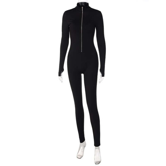 Dames Jumpsuit met Rits – Elegant en Modern Ontwerp