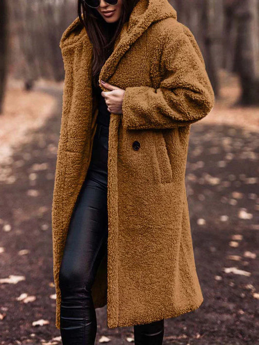Lange Sherpa Damesjas – Warm en Comfortabel voor de Winter