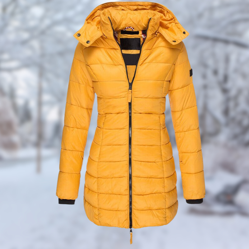 Stijlvolle Halflange Winterjas voor Dames – Elegant & Warm voor Koude Dagen
